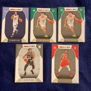 NBA hoops rookie card lot